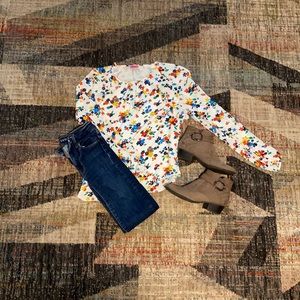 Kate Spade Sailing Floral Blouse. Size Medium.